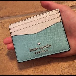 Kate Spade Blue Staci Small Slim Card Holder/Wallet